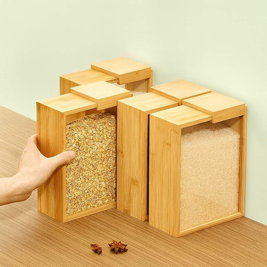 Bamboo Food Storage Container – 101oz / 3L – Stylish & Practical Kitchen Organization