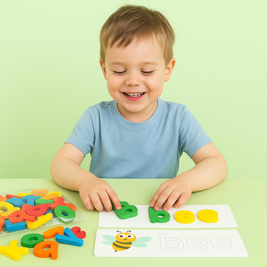 Early Educational Word Spelling Eco- friendly Wooden Toy – Fun Learning for Kids