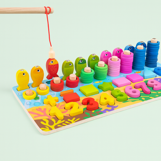 Logarithmic Board Wooden Toy – Early Math Learning Educational Game
