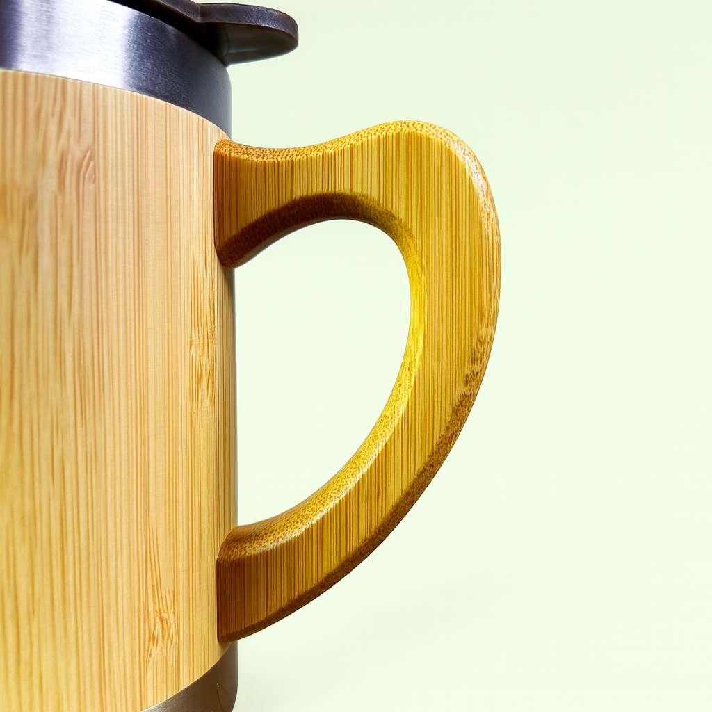 Natural Bamboo Stainless Steel Insulated Mug – 300ml