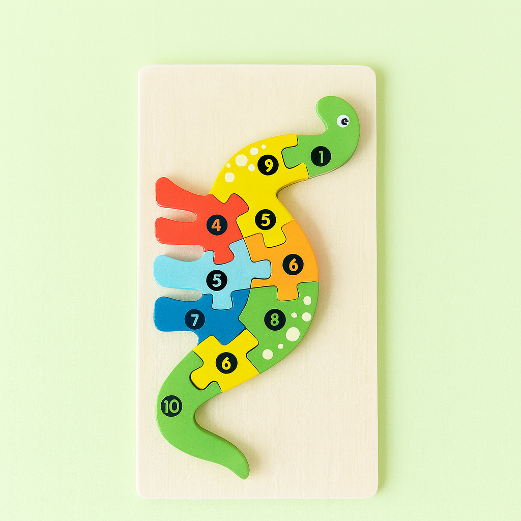 3D Wooden Animal-Vehicle Puzzle – Creative Educational Toy for Kids