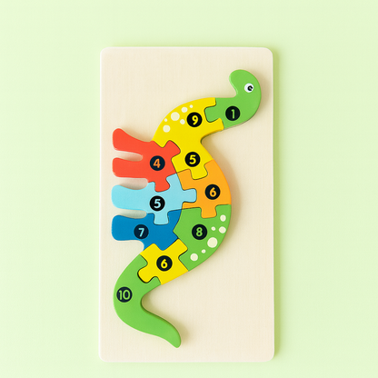 3D Wooden Animal-Vehicle Puzzle – Creative Educational Toy for Kids