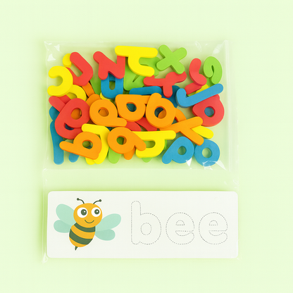 Early Educational Word Spelling Eco- friendly Wooden Toy – Fun Learning for Kids