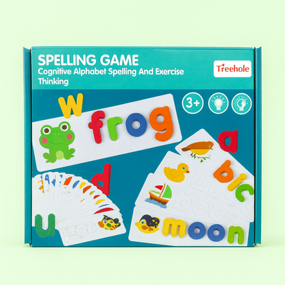 Early Educational Word Spelling Eco- friendly Wooden Toy – Fun Learning for Kids