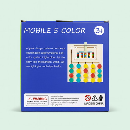 Five-Color Wooden Brain Teasers Logic Game – Educational Toy for Kids