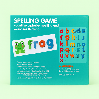 Early Educational Word Spelling Eco- friendly Wooden Toy – Fun Learning for Kids