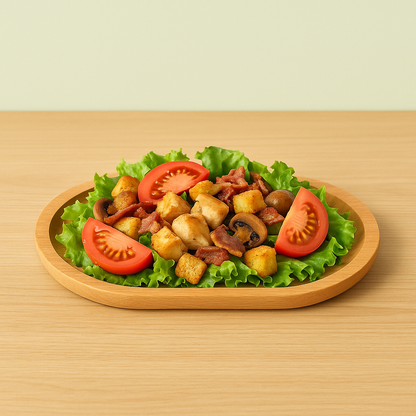 Handcrafted Oval Wooden Tray – Solid Wood Dining & Serving Tray