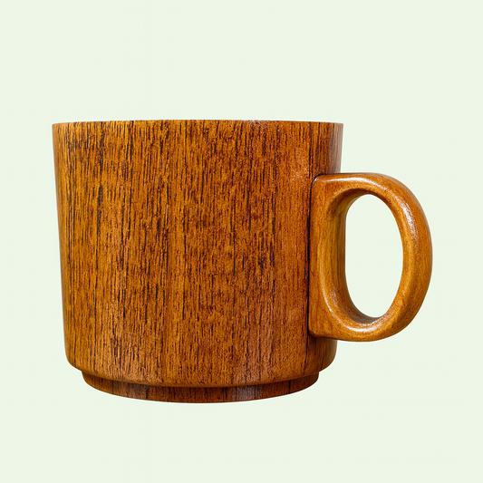 Handcrafted Wooden Cup – 7oz / 200ml with Handle for Tea, Coffee, Beer, Milk, or Water