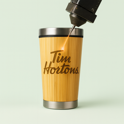 Portable Bamboo Insulated Thermos with Straw – 450ml