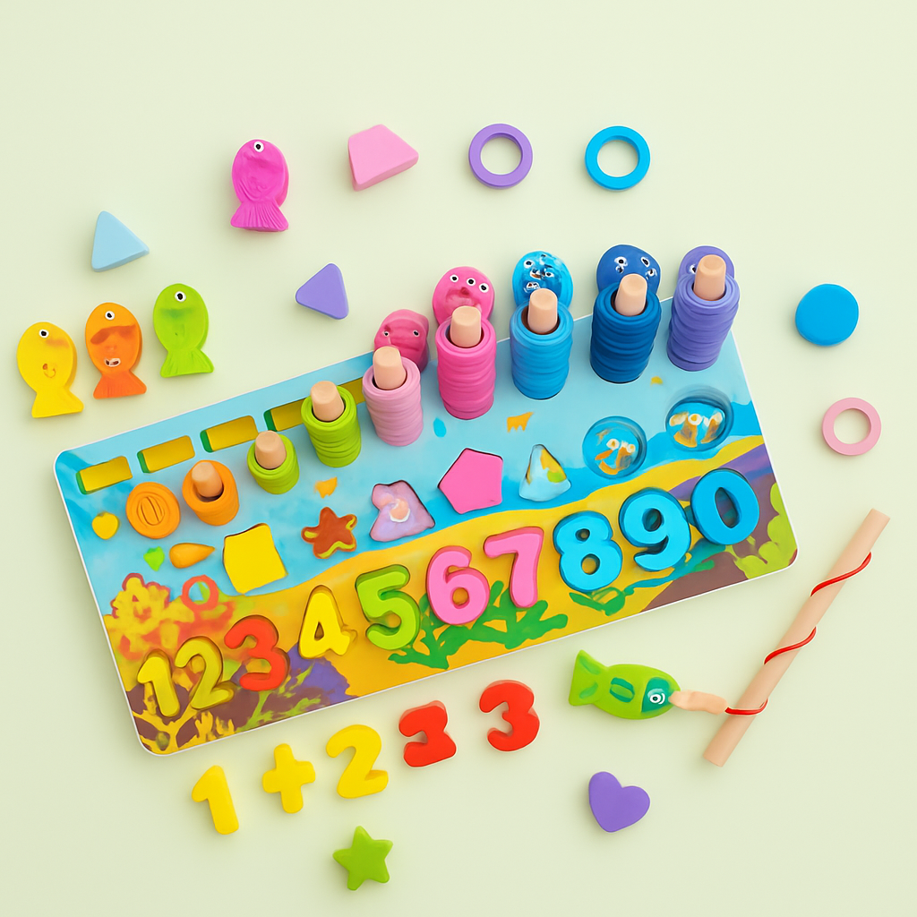 Logarithmic Board Wooden Toy – Early Math Learning Educational Game