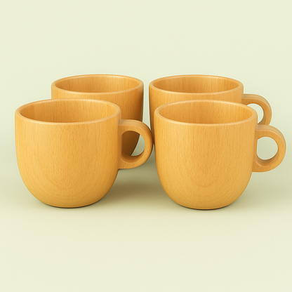 Handcrafted Wooden Cup – 250ml